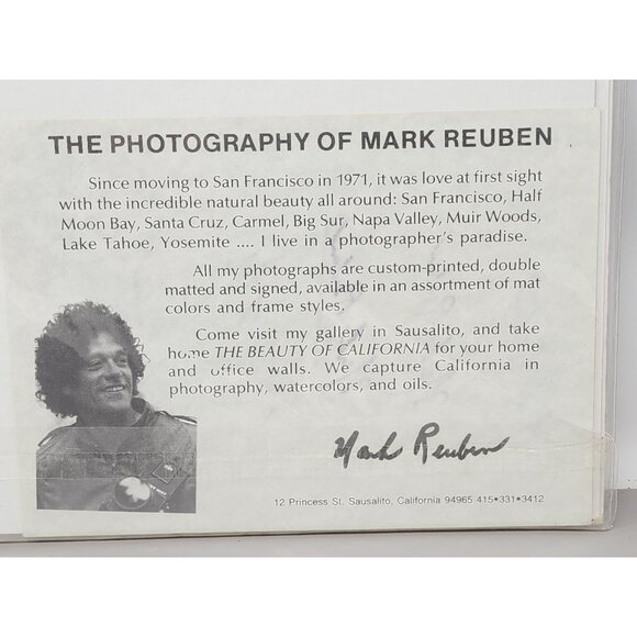 Vintage Mark Reuben Gallery San Francisco Matted Docked Boats Mountains - Picture 3 of 8